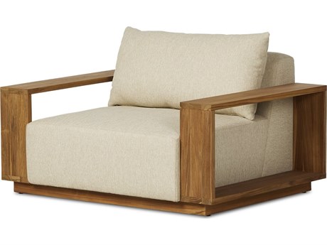 Four Hands Outdoor Garwood Branford Teak Cushion Lounge Chair