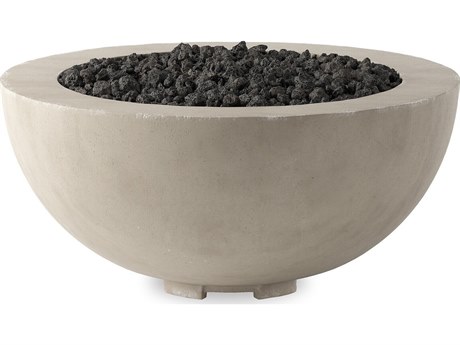 Four Hands Outdoor Falco Bronson Natural Concrete 39" Round Fire Pit Table
