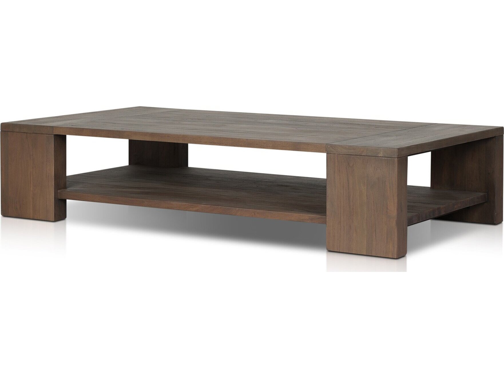 Four Hands Outdoor Providence Roca Coffee Table  Stained Heritage Brown