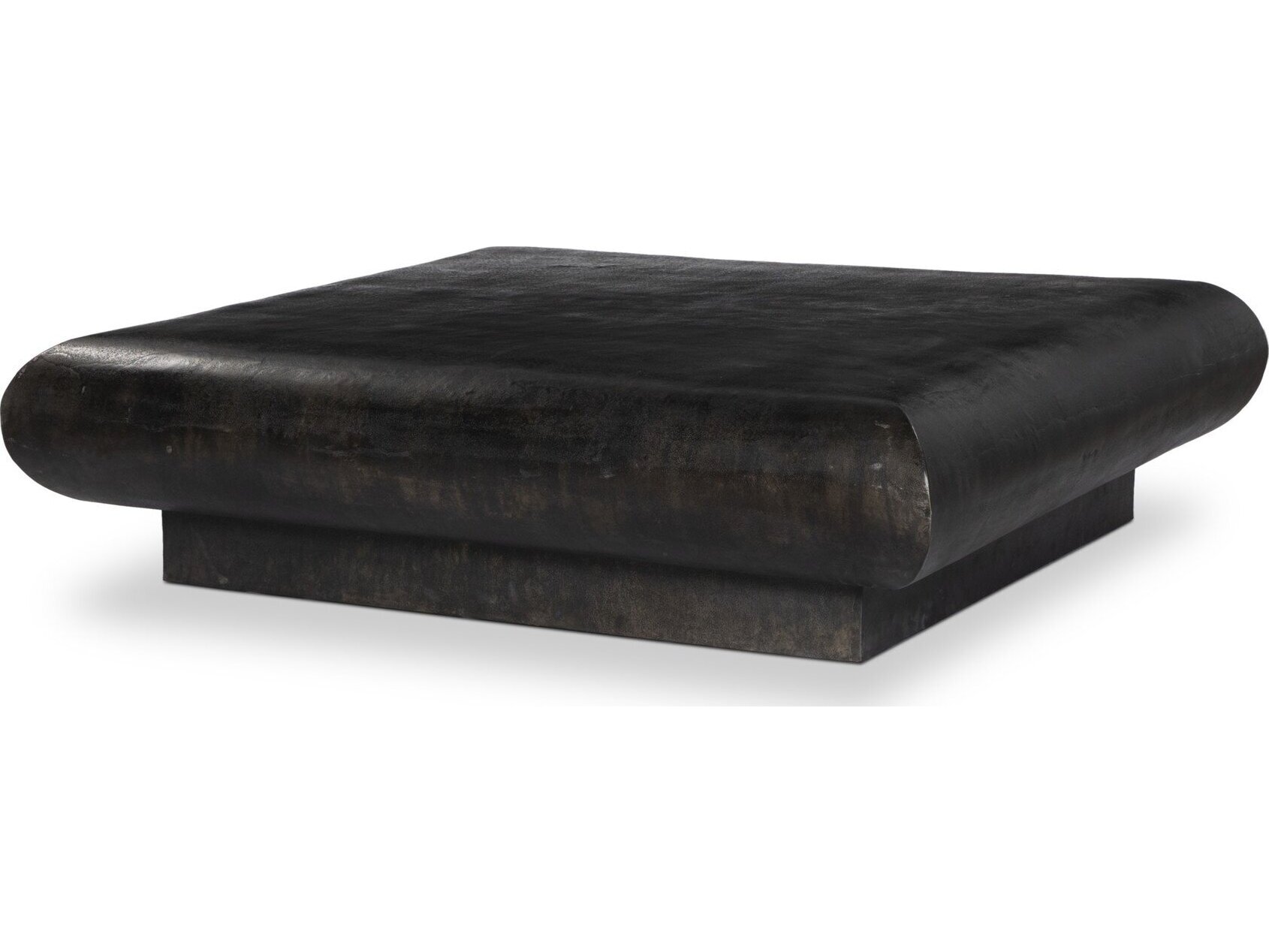 Jescha Modern Distressed Bronze Aluminum Square Outdoor Coffee Table - 56"