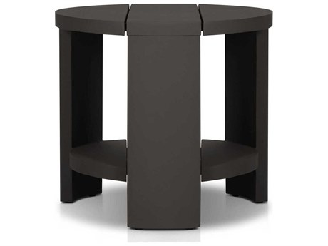Four Hands Outdoor Garwood Roca Round Metal End Table - Bronze