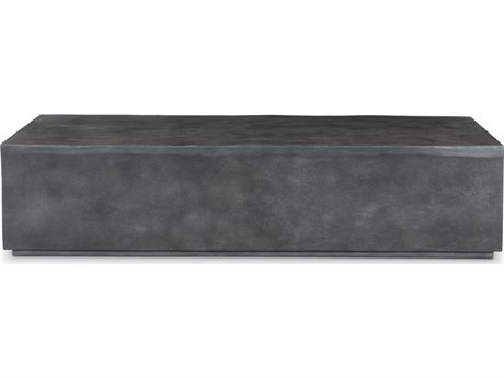 Four Hands Outdoor Marlow Graso Aged Grey Aluminum 65" x 35"D Rectangular Coffee Table