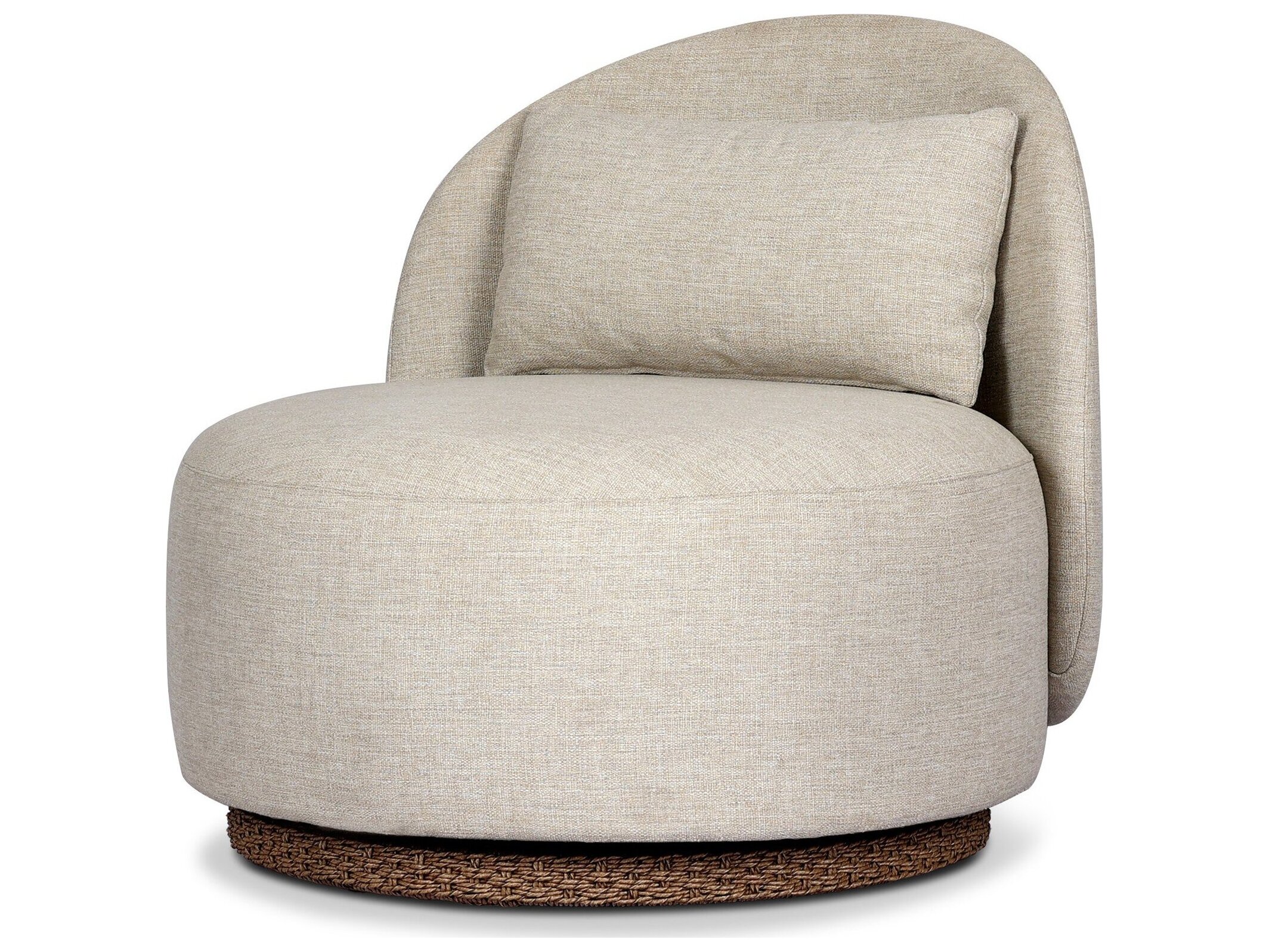 Four Hands Outdoor Quaid Upholstered Swivel Chair Alessi Buff