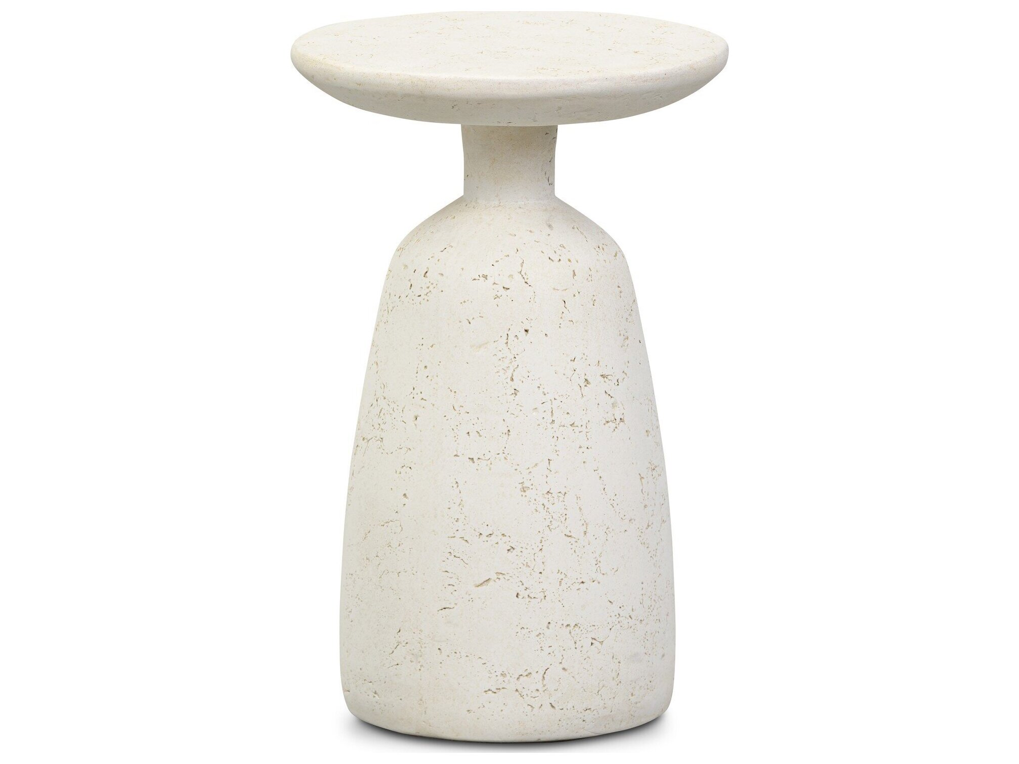 Four Hands Outdoor Ramara Small Nesting End Table Aged White Concrete
