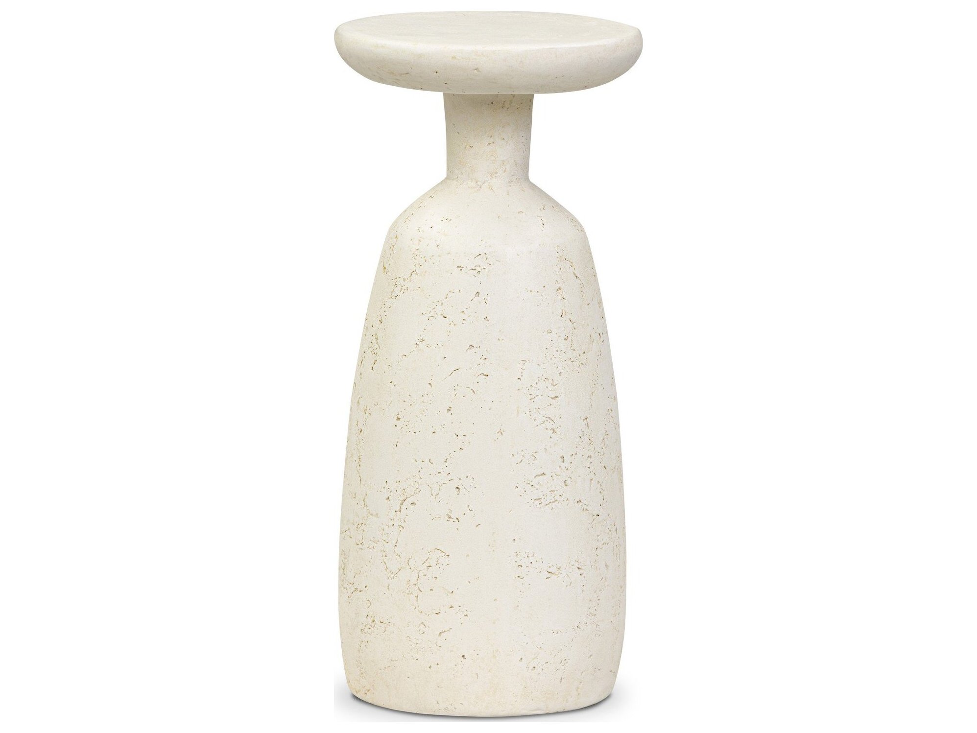 Four Hands Outdoor Ramara Large Nesting End Table Aged White Concrete