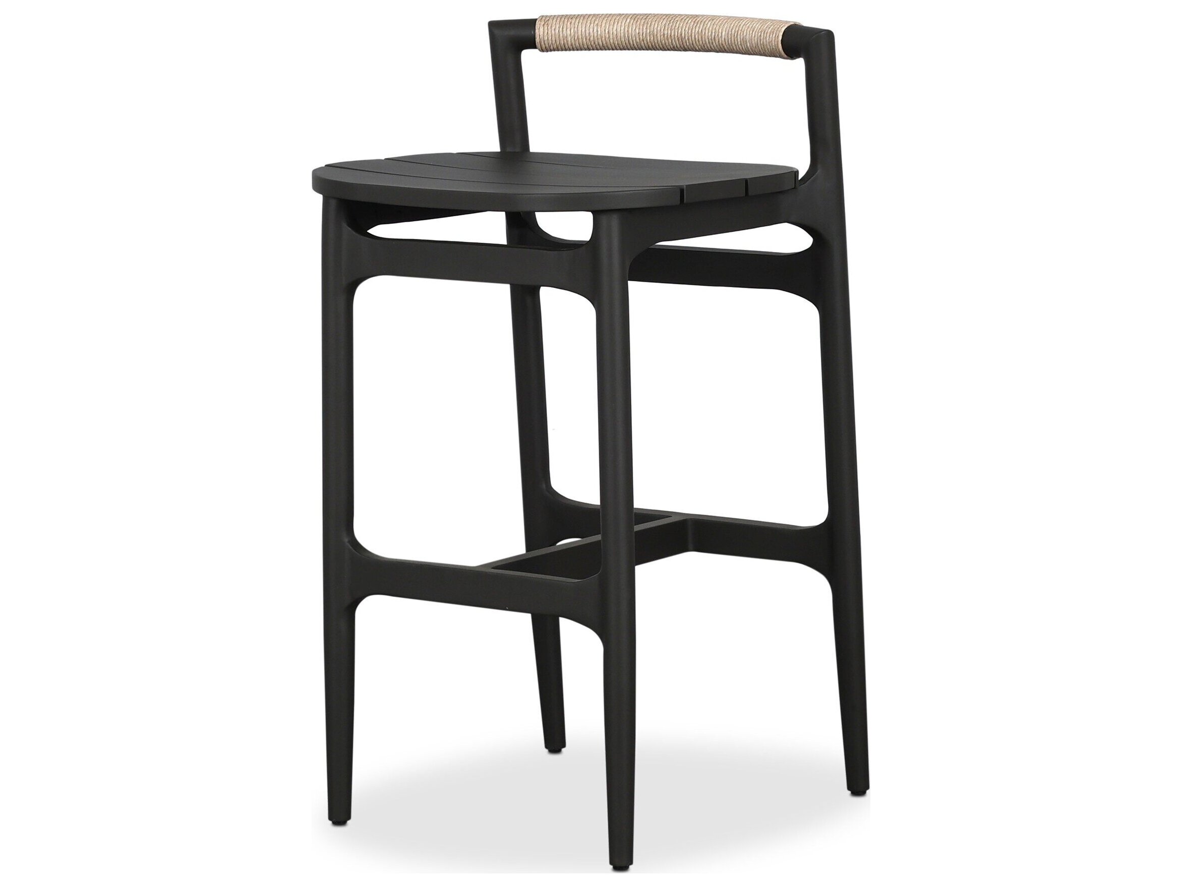 Four Hands Outdoor Baden Metal Stool Vintage White Bar