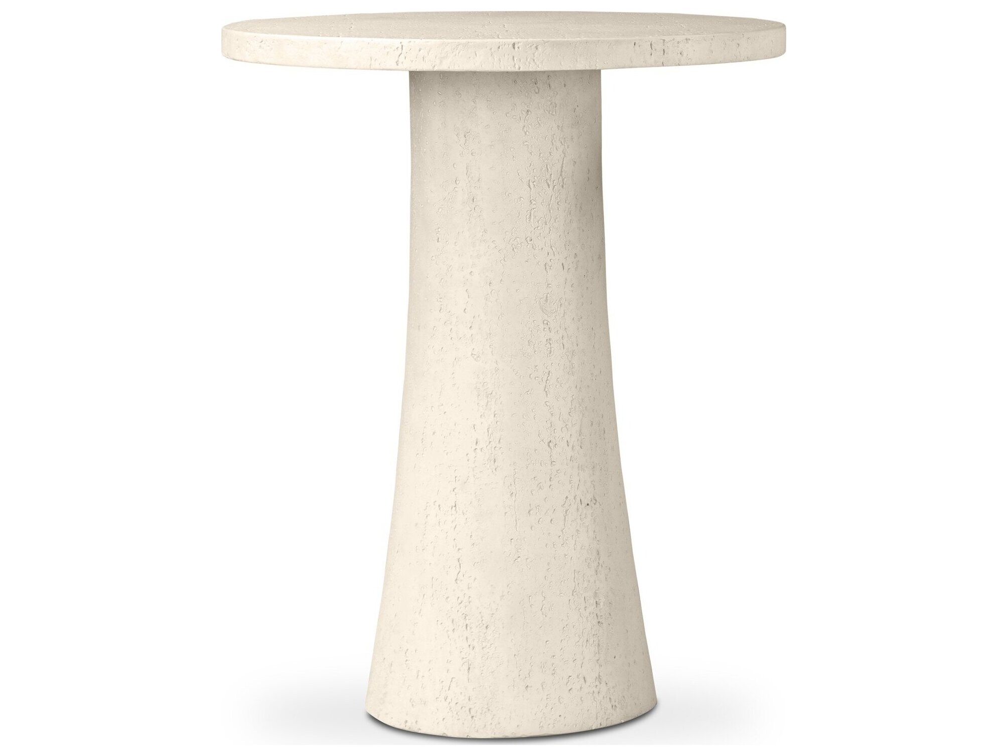 Varda Modern Classic Cream Concrete Round Outdoor Bar Table - 34"