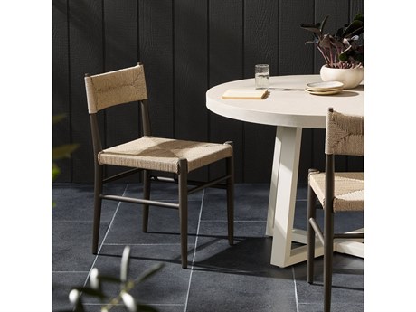 Four Hands Outdoor Grass Roots Iron Wicker Dining Set