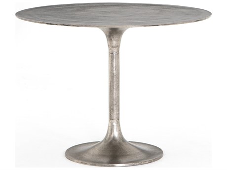 Four Hands Outdoor Marlow Raw Antique Nickel Aluminum Round Bistro Table