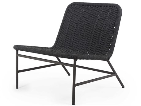 Four Hands Outdoor Solano Bronze / Dark Grey Rope Aluminum Strap Lounge Chair