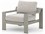 Four Hands Outdoor Solano Weathered Grey Teak Lounge Chair with Faye Ash Cushion  FHOJSOL09101K970