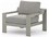 Four Hands Outdoor Solano Washed Brown Teak Lounge Chair with Faye Ash Cushion  FHOJSOL09102K970