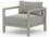 Four Hands Outdoor Solano Washed Brown Teak / Light Grey Strap / Lounge Chair with Stone Grey Cushion  FHOJSOL10302K561