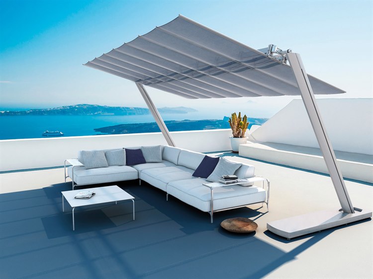 FIM Umbrellas Flexy Zen Aluminum 10 x 14 Foot Rectangular Offset Umbrella