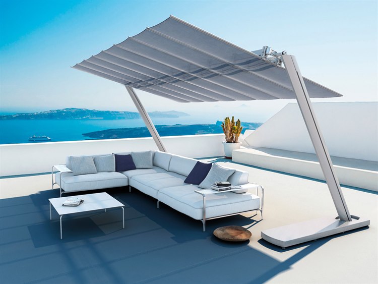 FIM Umbrellas Flexy Zen Aluminum 8 x 16 Foot Rectangular Offset Umbrella