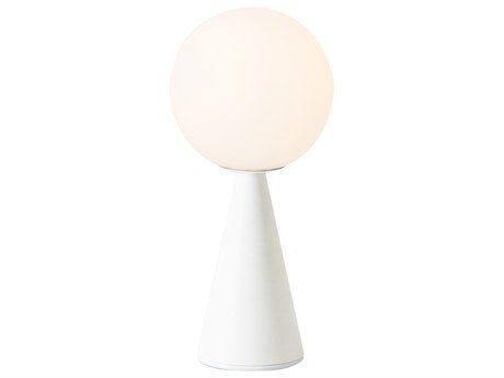 Fontana Arte Bilia White Glass LED Table Lamp