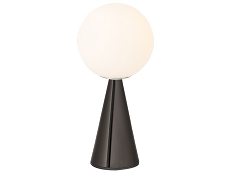 Fontana Arte Bilia Glossy Black Glass LED Table Lamp