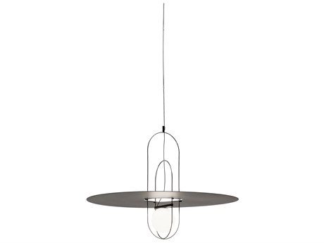 Fontana Arte Setareh Glossy Black Glass LED Globe Pendant