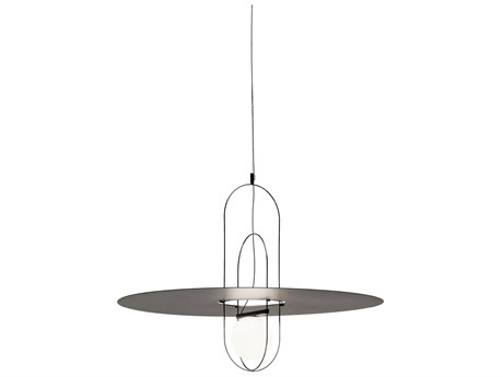 Fontana Arte Setareh Glossy Black Glass LED Globe Pendant