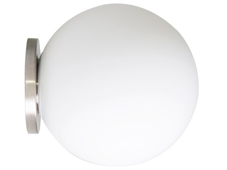Fontana Arte Pallina 1-Light Satin Nickel Brushed Glass LED Wall Sconce