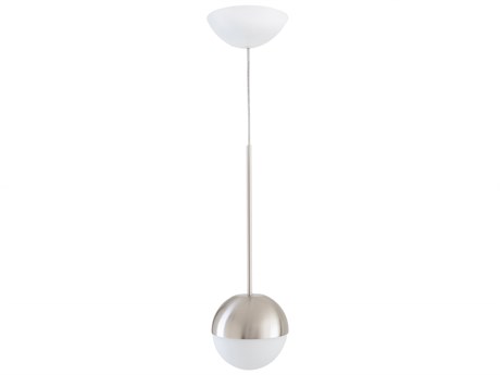 Fontana Arte Pallina 1-Light Satin Nickel Brushed Glass LED Globe Mini Pendant