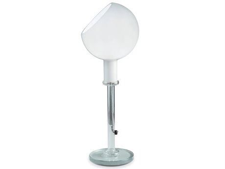 Fontana Arte Parola White Opaline with Transparent Glass With Table Lamp