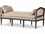 Four Hands Westgate Allison Harbor Natural Weathered Brown Beige Upholstered Chaise  FS100010002