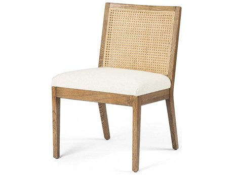 Four Hands Belfast Antonia Solid Wood Brown Upholstered Side Dining Chair