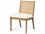 Four Hands Belfast Light Natural Cane / Brushed Ebony Savile Flax Side Dining Chair  FS100054005