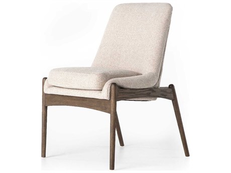 Four Hands Ashford Braden Solid Wood Beige Upholstered Side Dining Chair