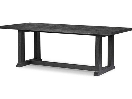 Four Hands Collins Rectangular Wood Black Pine Dining Table