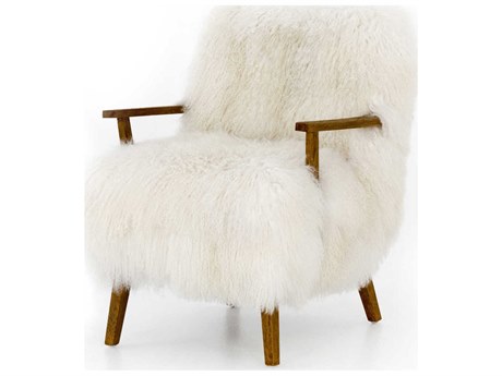 Four Hands Irondale Ashland Cream Fur Accent Chair