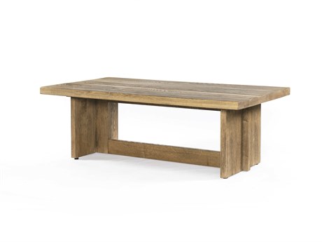 Four Hands Glenwood Erie Rectangular Wood Dark Smoked Oak Coffee Table