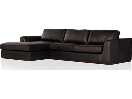 Four Hands Centrale Brown Leather Sectional Sofa