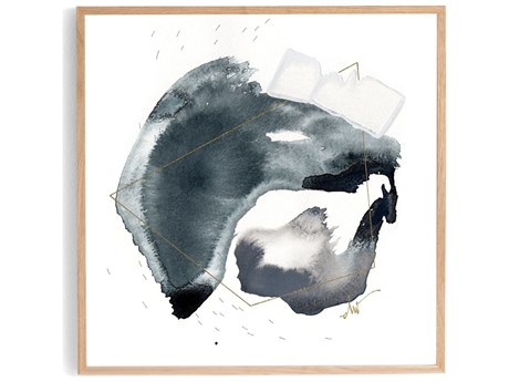 Four Hands Art Studio How You To Me. #3. by Beth Winterburn Vertical Grain White Oak  Canvas Wall Art