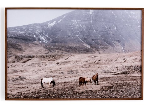 Four Hands Art Studio Wild Horses Walnut  Canvas Wall Art