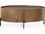 Four Hands Wesson Lunas 40" Round Wood Gold Guanacaste Bronzed Iron Coffee Table  FSUWES255