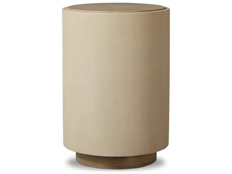 Four Hands Bina Crosby Natural Resawn Oak Round Wood Side Table