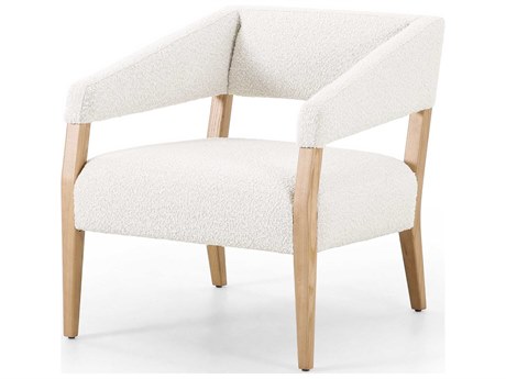 Four Hands Abbott Gary White Fabric Accent Chair