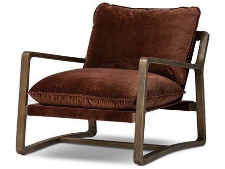 Four Hands Berman Ace Surrey Auburn Velvet Accent Chair