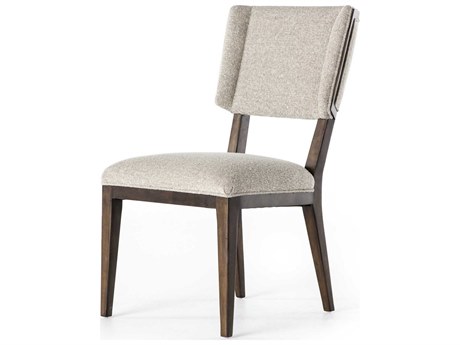 Four Hands Wells Jax Birch Wood Beige Upholstered Side Dining Chair