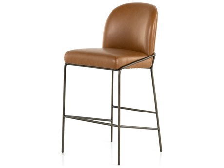 Four Hands Grayson Astrud Sierra Butterscotch Leather Bar Stool