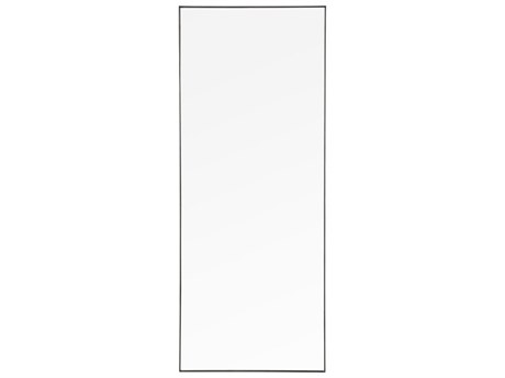 Four Hands Hughes Bellvue Rustic Black Rectangular Floor Mirror