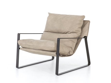 Four Hands Westgate Emmett Beige Leather Accent Chair