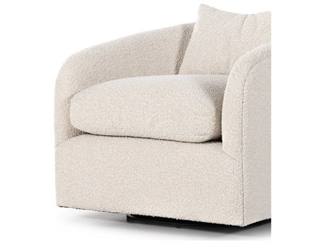 Four Hands Farrow Topanga Swivel Beige Fabric Accent Chair