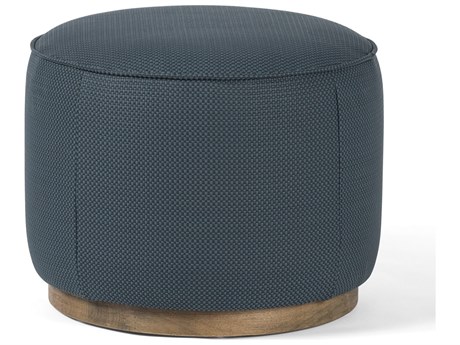 Four Hands Westgate Sinclair Fresno Cobalt Upholstered Round Ottoman