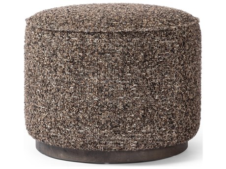 Four Hands Westgate Sinclair Ivan Granite Upholstered Round Ottoman