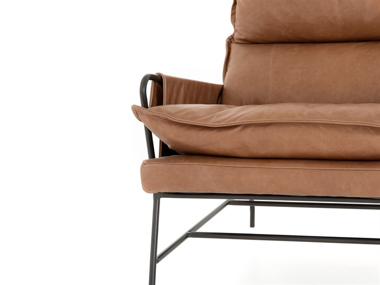 Four Hands Westgate Taryn 28" Brown Leather Accent Chair FS106096008
