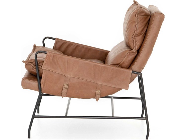 Four Hands Westgate Taryn 28" Brown Leather Accent Chair FS106096008
