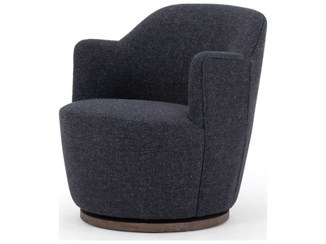 Four Hands Westgate Aurora Swivel Blue Fabric Accent Chair